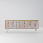 THE DELIQUESCE 3-Door TV Stand in Oak Effect