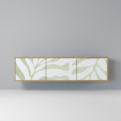 BOTANICAL SPARK 3-Door TV Stand in Oak Effect