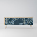 BLUE LEAVES 3-Door TV Stand in Oak Effect
