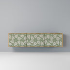 LEAVES ON GREEN 3-Door TV Stand in Oak Effect