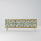 LEAVES ON GREEN 3-Door TV Stand in Oak Effect