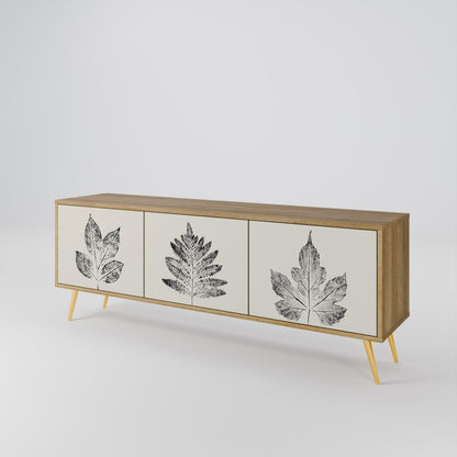 LEAFY STAMPS TV-bänk med 3 dörrar