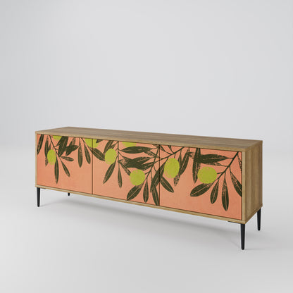 JUICY OLIVES 3-Door TV Stand in Oak Effect