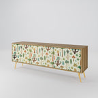 PALM SPRING 3-Door TV Stand in Oak Effect