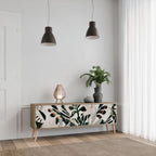 VERDURE FORMATION 3-Door TV Stand in Oak Effect