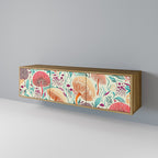 FUNGUS FANTASY 3-Door TV Stand in Oak Effect