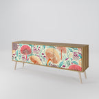 FUNGUS FANTASY 3-Door TV Stand in Oak Effect