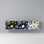 CITRUS BLACK AND WHITE 3-Door TV Stand in Oak Effect