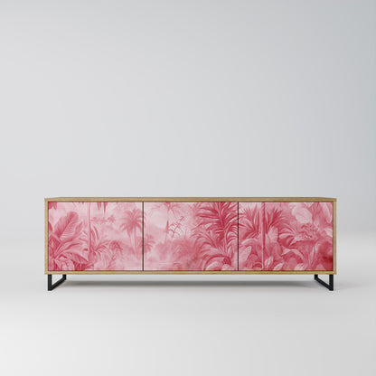 SWEET TROPICS 3-Door TV Stand in Oak Effect