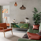 VERDURE ABYSS 3-Door TV Stand in Oak Effect