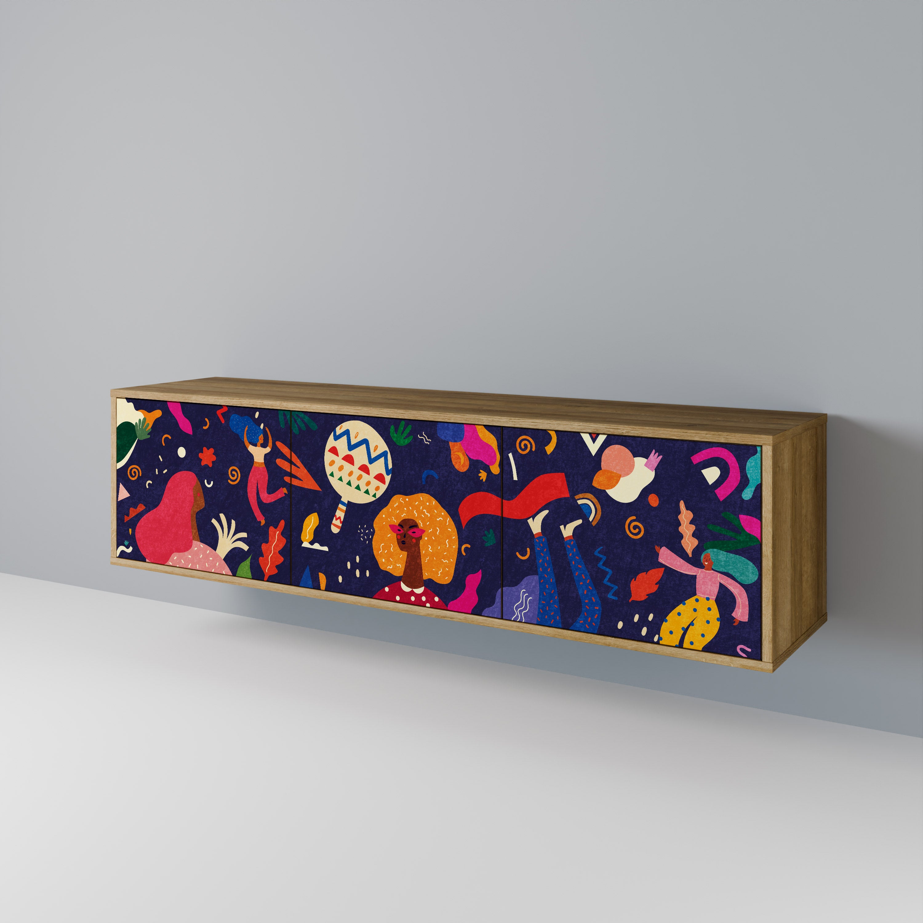 FESTIVE PLEASURES TV-bänk med 3 dörrar