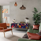 FESTIVE PLEASURES 3-Door TV Stand in Oak Effect