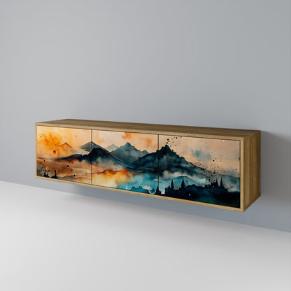 OMINOUS MOUNTAINS TV-bänk med 3 dörrar