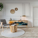 OMINOUS MOUNTAINS 3-Door TV Stand in Oak Effect