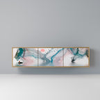 VELVET CROSSING 3-Door TV Stand in Oak Effect