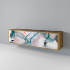 VELVET CROSSING 3-Door TV Stand in Oak Effect