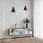 VELVET CROSSING 3-Door TV Stand in Oak Effect