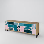 COMBINATION OF SHAPES 3-Door TV Stand in Oak Effect