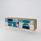 COMBINATION OF SHAPES 3-Door TV Stand in Oak Effect