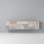 TROPICAL SHAPES 3-Door TV Stand in Oak Effect