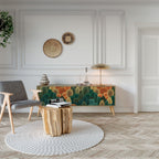 AUTUMN KALEIDOSCOPE 3-Door TV Stand in Oak Effect