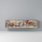 VEILED SUMMIT 3-Door TV Stand in Oak Effect