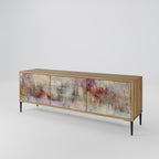 VEILED SUMMIT 3-Door TV Stand in Oak Effect