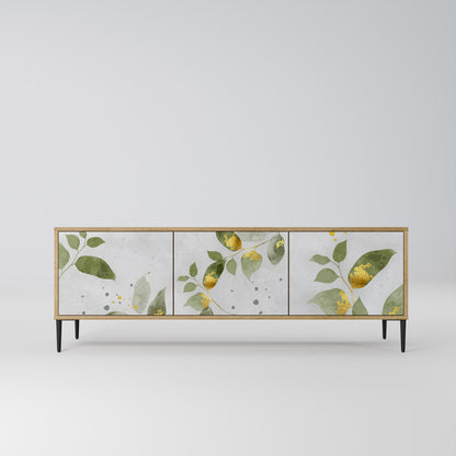 ELEGANT BOTANICS 3-dörrars TV-bänk i ekeffekt