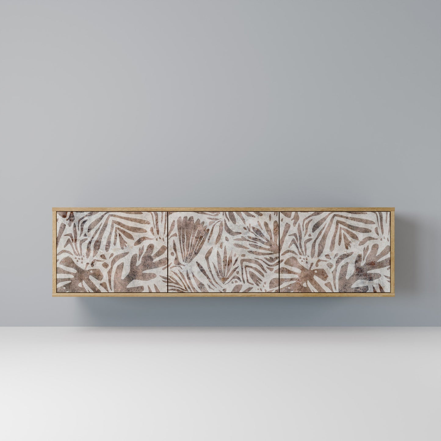 PASSING TIME 3-Door TV Stand in Oak Effect