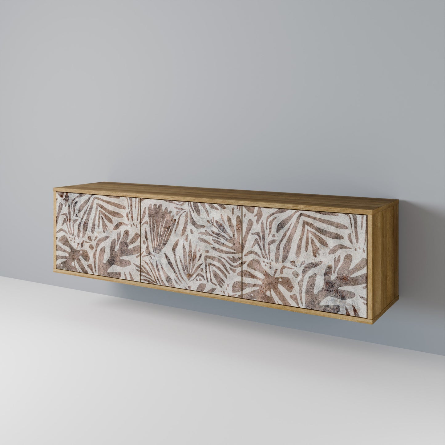 PASSING TIME 3-Door TV Stand in Oak Effect