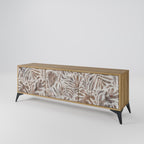 PASSING TIME 3-Door TV Stand in Oak Effect