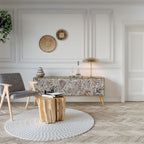 PASSING TIME 3-Door TV Stand in Oak Effect