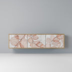 AUTUMN FRAGILITY 3-Door TV Stand in Oak Effect