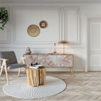 AUTUMN FRAGILITY 3-Door TV Stand in Oak Effect