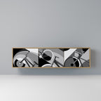 BIKE ENERGY 3-Door TV Stand in Oak Effect