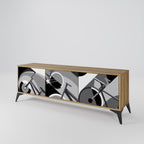 BIKE ENERGY 3-Door TV Stand in Oak Effect