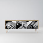 BIKE ENERGY 3-Door TV Stand in Oak Effect