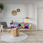 BIKE DREAMS 3-Door TV Stand in Oak Effect