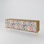 AUTUMN SUNDRIES 3-Door TV Stand in Oak Effect