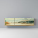 MORNING BY THE LAKE 3-Door TV Stand in Oak Effect