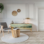 MORNING BY THE LAKE 3-Door TV Stand in Oak Effect