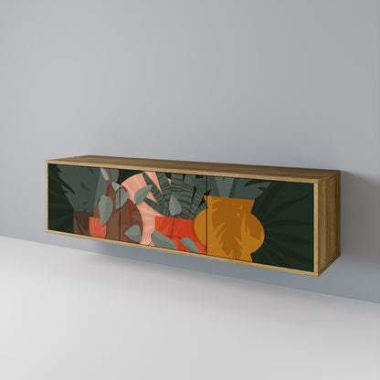 TROPICAL COMPOSITION 3-Door TV Cabinet
