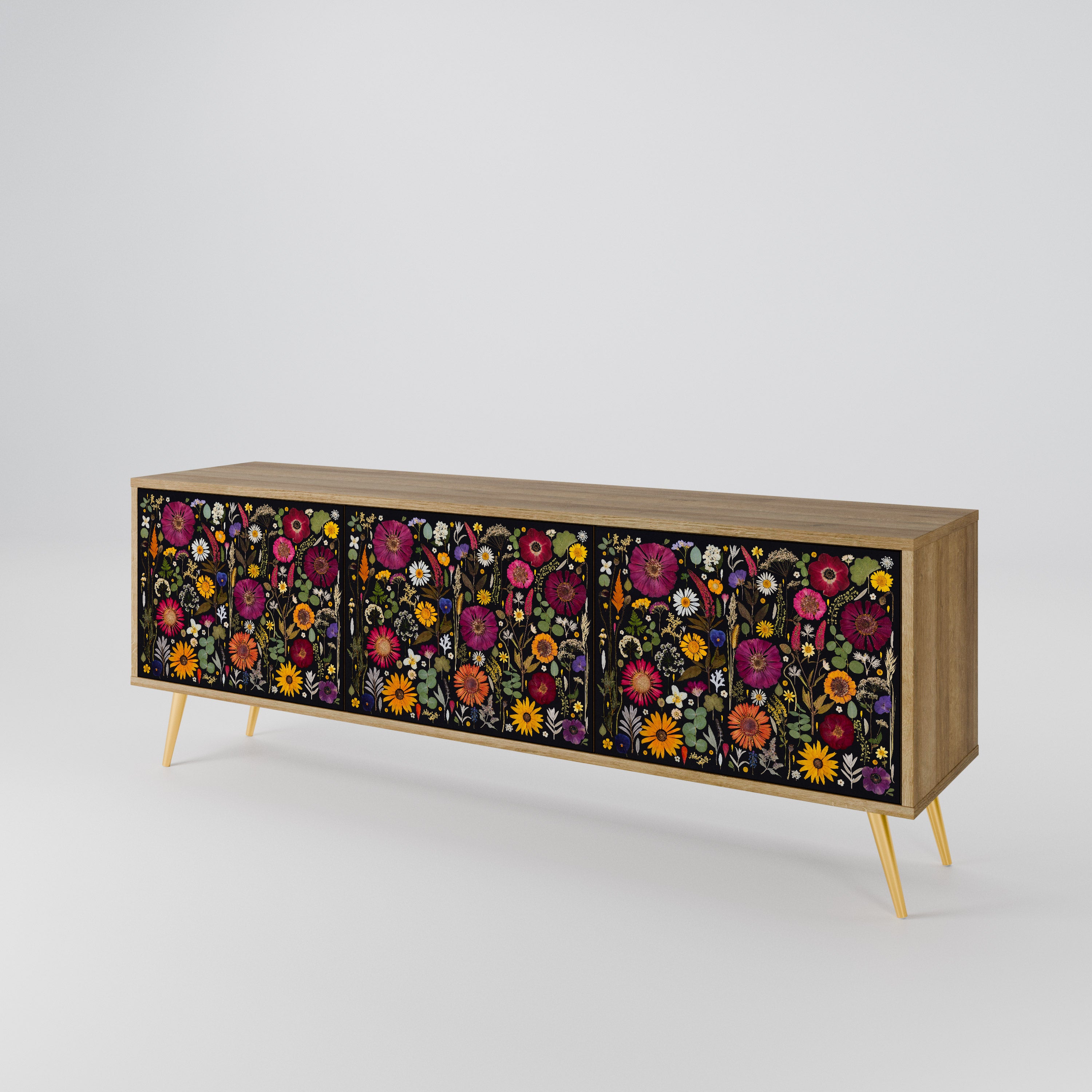 MIDNIGHT GARDEN 3-Door TV Cabinet