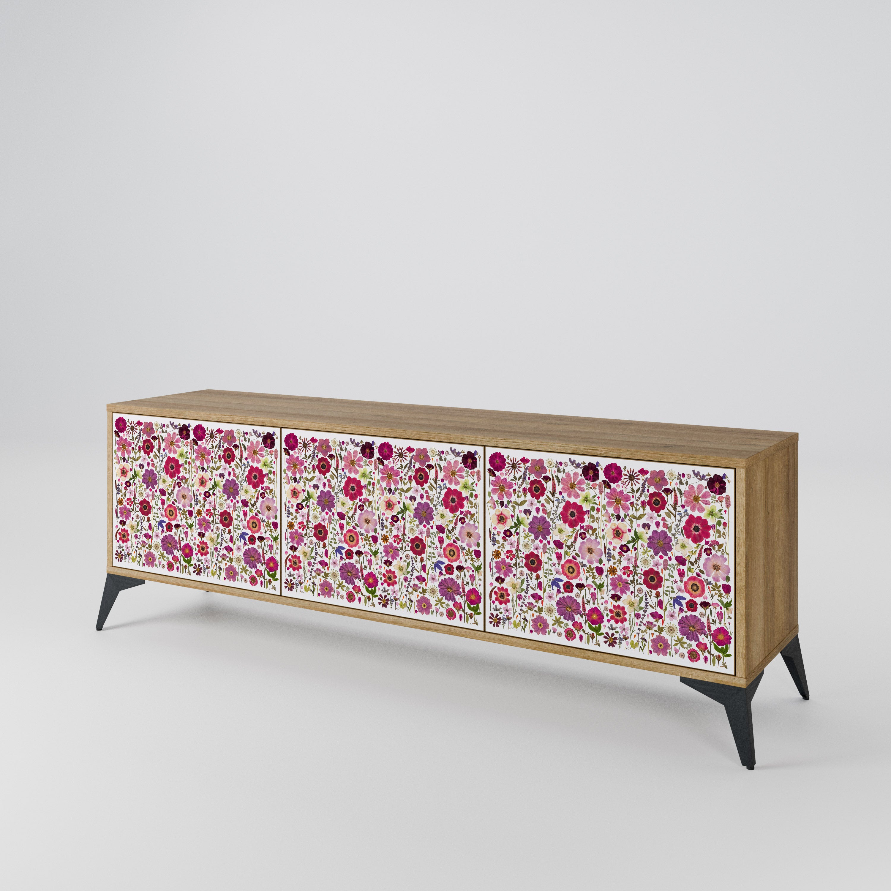 PETAL GARDEN 3-Door TV Cabinet