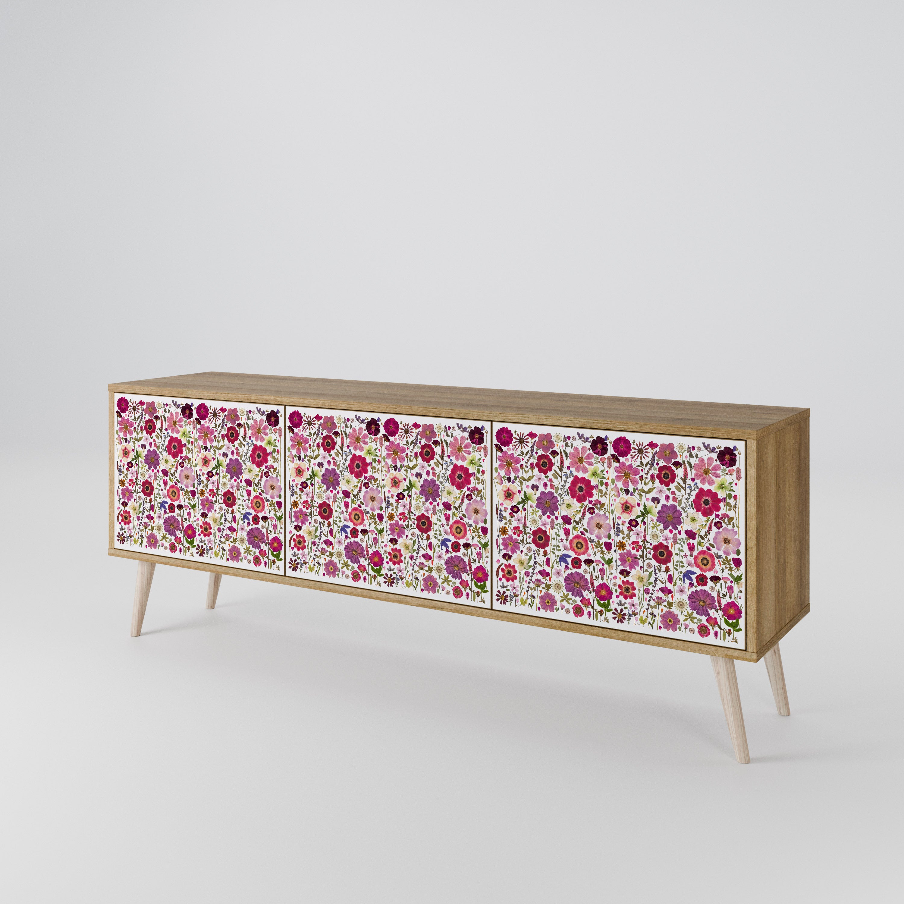 PETAL GARDEN 3-Door TV Cabinet