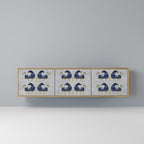 MAJESTIC STEED 3-Door TV Stand in Oak Effect