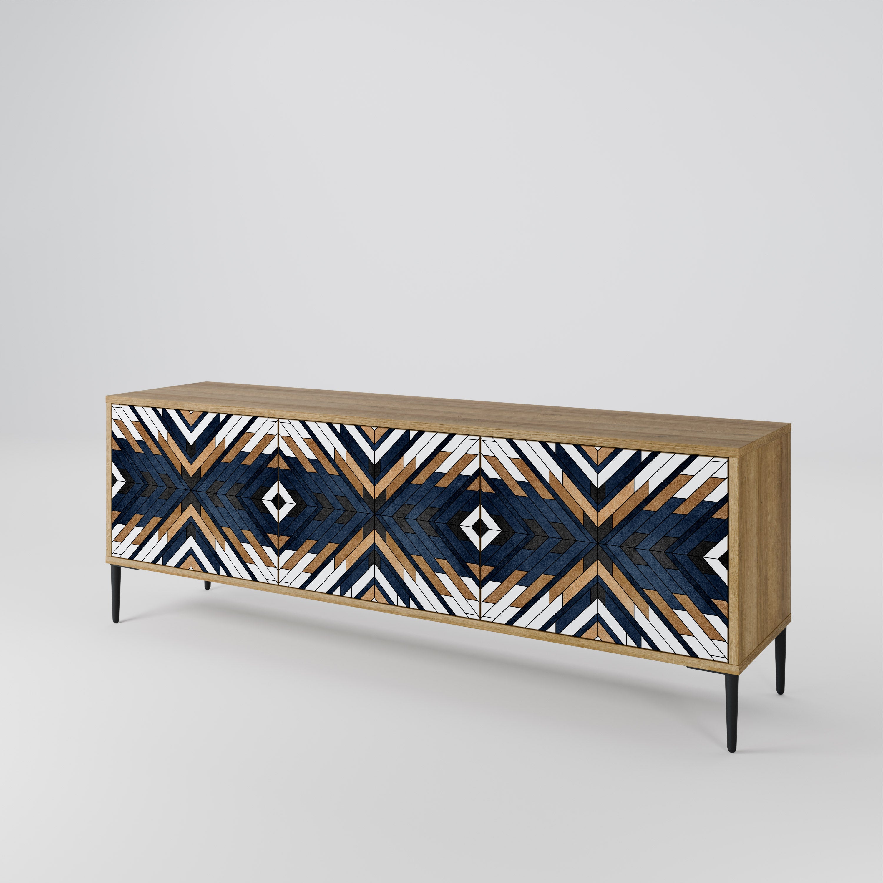 ARTFUL GEOMETRY TV-bänk med 3 dörrar