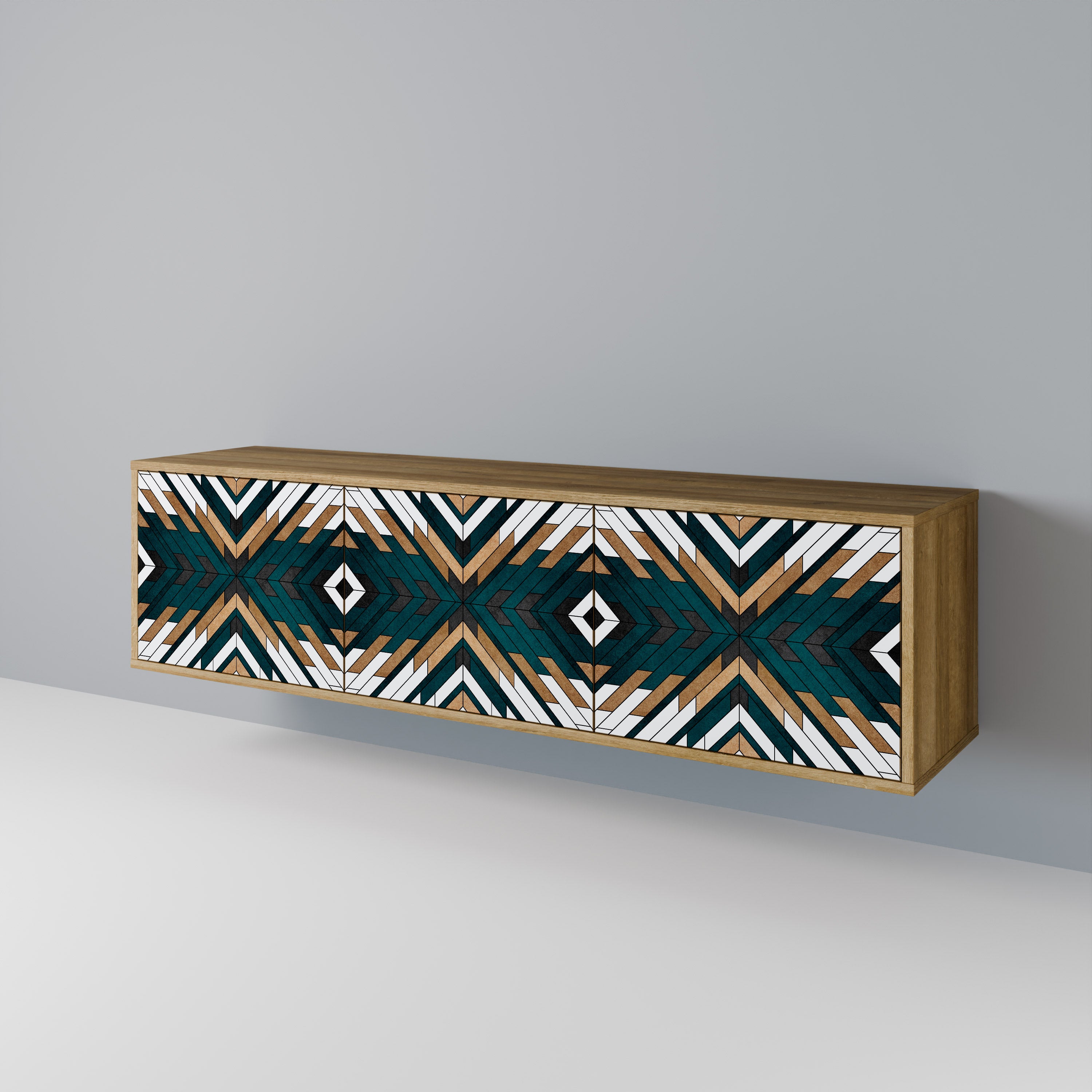 ARTISTIC GEOMETRY TV-bänk med 3 dörrar
