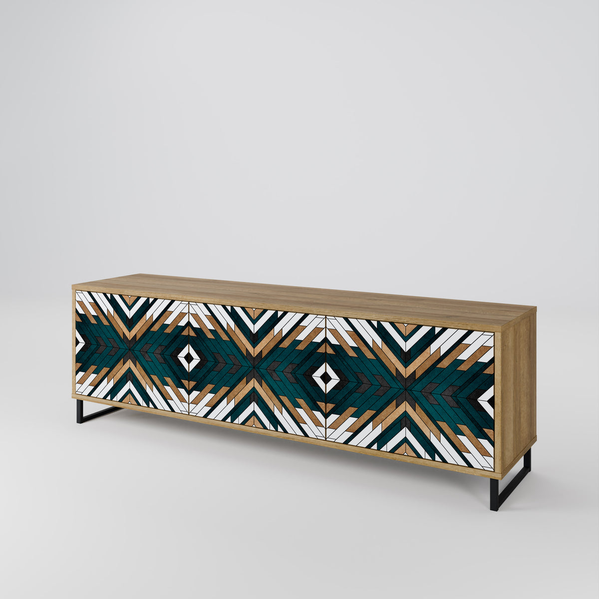 ARTISTIC GEOMETRY 3-Door TV Cabinet
