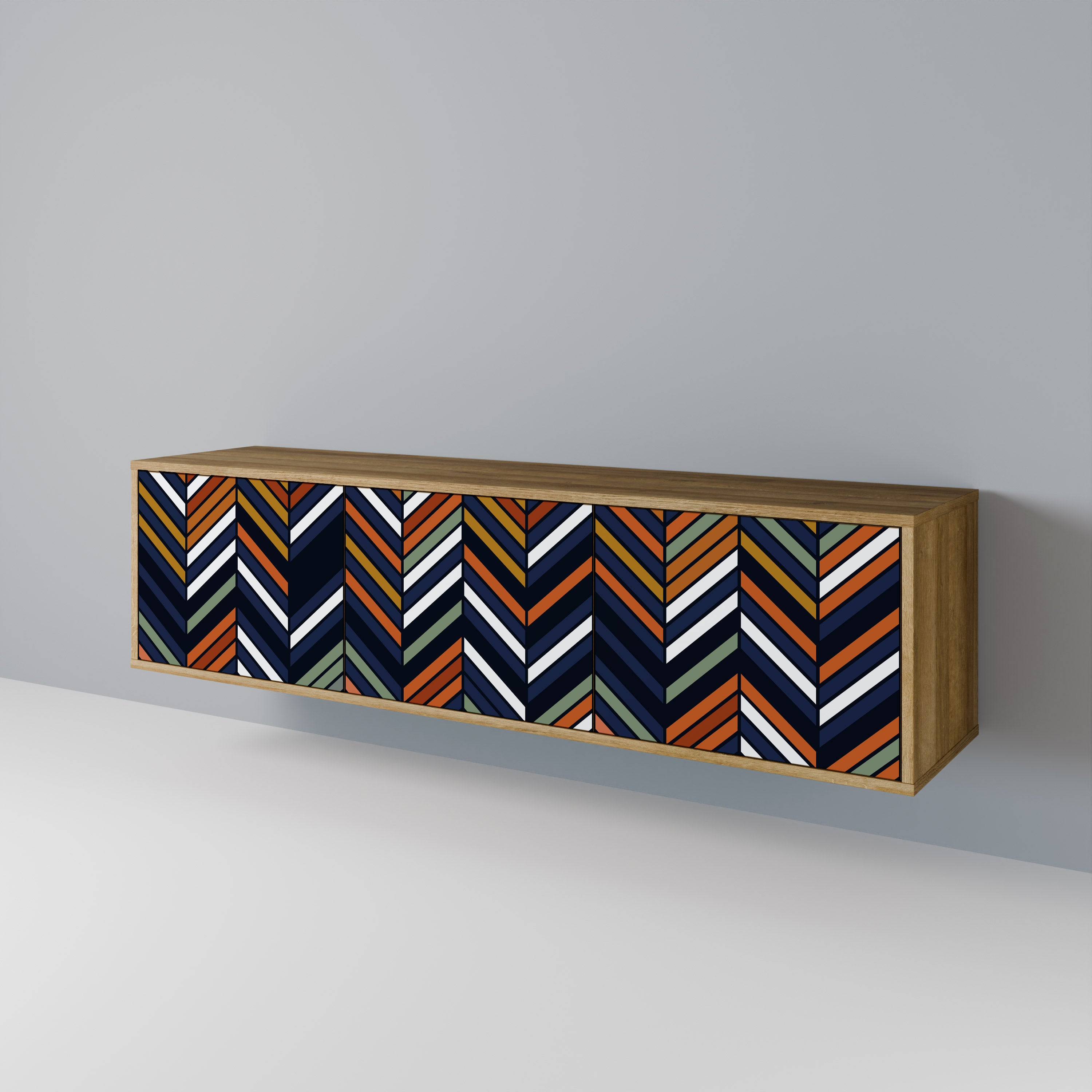 VIBRANT PATCHWORK TV-bänk med 3 dörrar